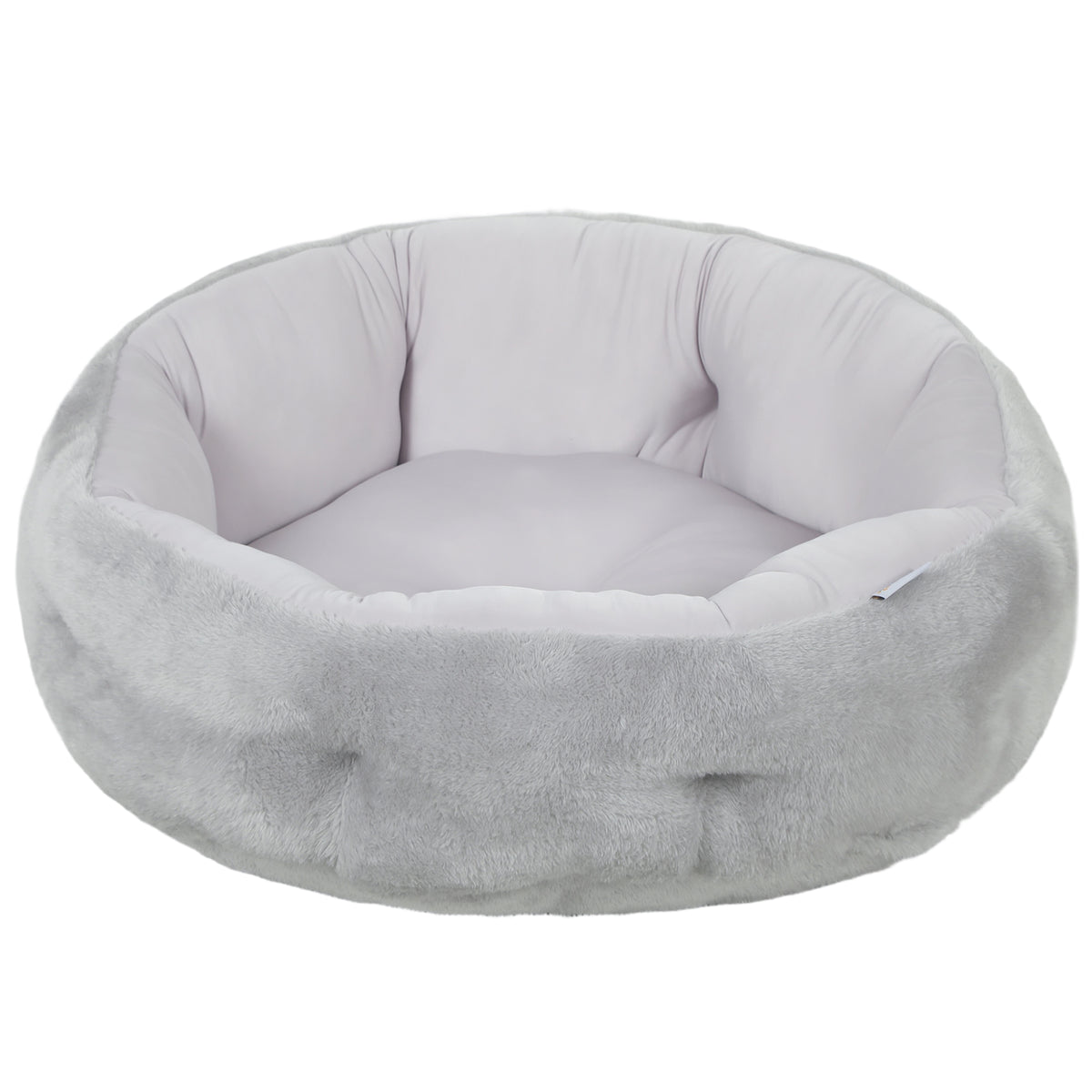 Panier Rond Réversible pour Petit Chien et Chat – Gris Clair 62 cm